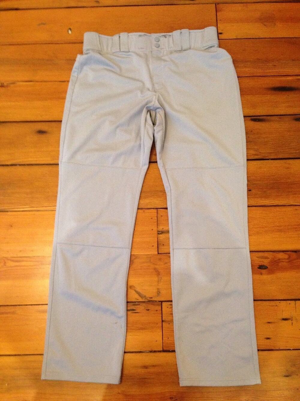 Under Armour Gray Polyester Loose Baseball Pants XL 36" 36 x 32.5